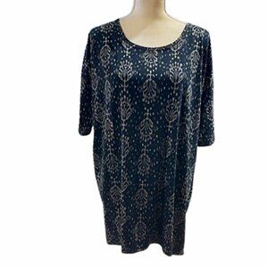 Lula Roe Black/Tan  Long Top Medium